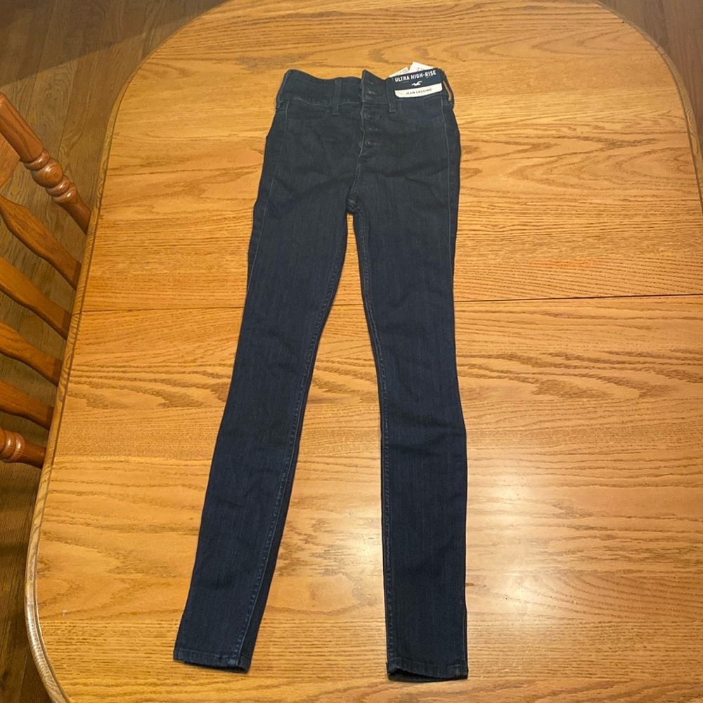 ultra high rise jean leggings hollister